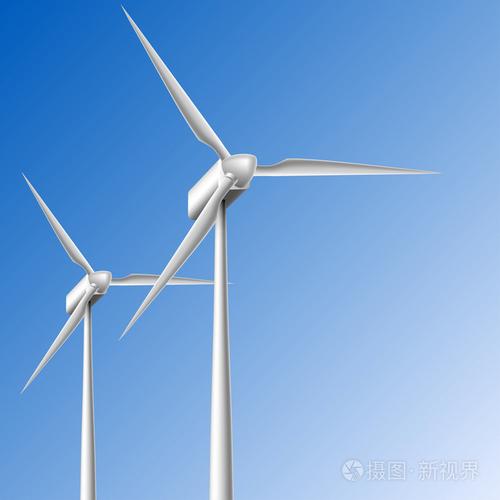 风力发电机组插画-正版商用图片1clho4-摄图新视界